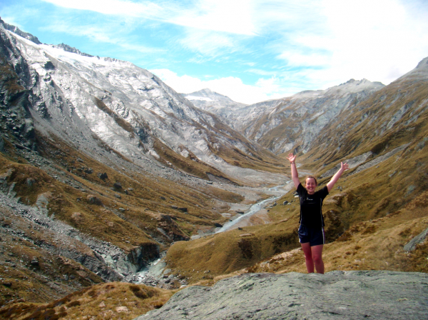 Rebekah on the Rees Dart Track