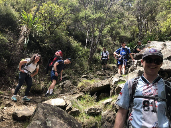 Jenny's tramping group on track. PHOTO/SUPPLIED