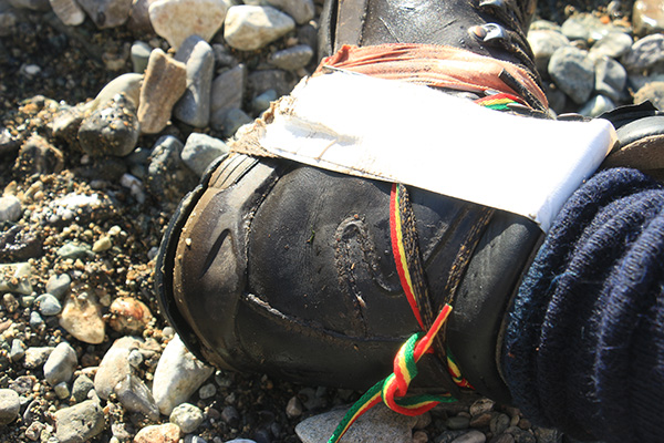 Tramping boot repair