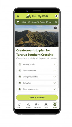 Plan My Walk app features