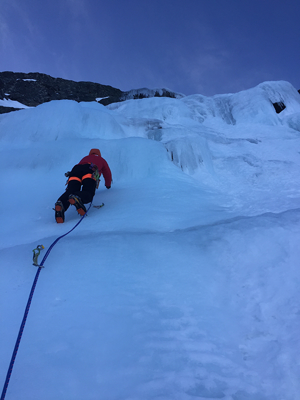 Sam ice climbing The Remarkables Queenstown