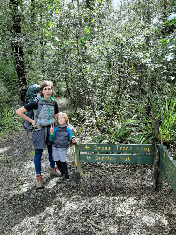 Ruth and son Markian, 7, Sunrise Hut