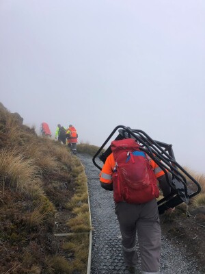 Land Search and Rescue teams heading onto the Tongariro Alpine Crossing. PHOTO/SUPPLIED