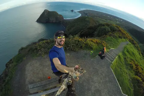 Thumbnail of Coffee at the final viewpoint above Whatipu