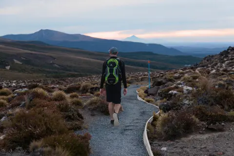 Thumbnail of Bevan walking the Tongariro Crossing