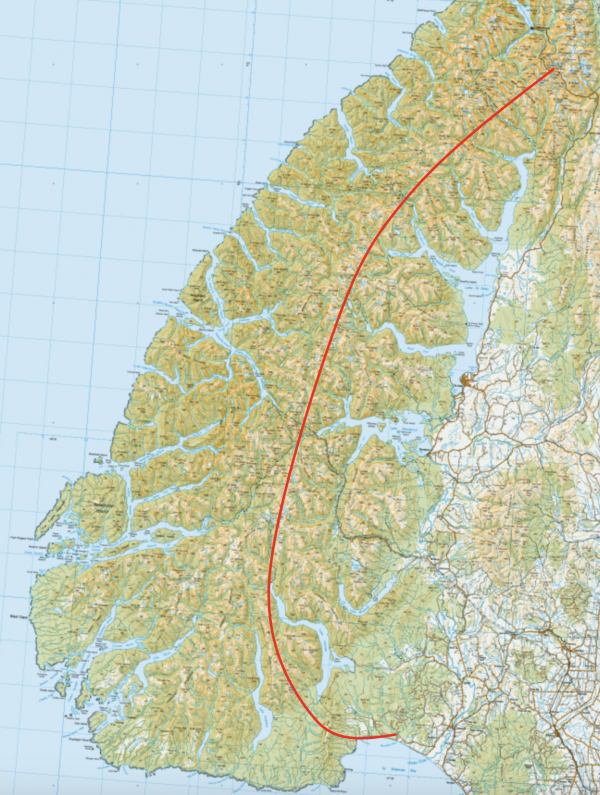 Mark's map of Fiordland